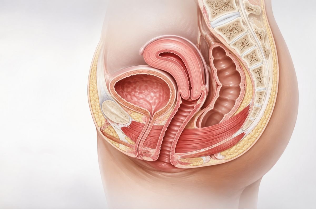 Anatomía del suelo pélvico femenino y sus principales órganos